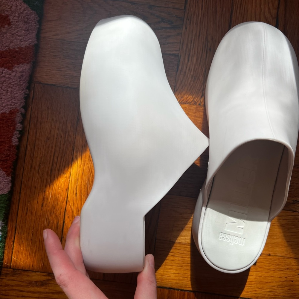 Simon Miller x Melissa white rubber jelly clogs, women’s size 40, US 9